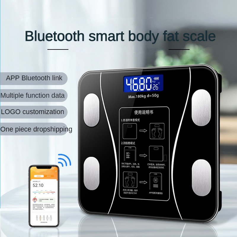 Body Fat Scale Smart - Báscula de grasa corporal Bluetooth, báscula