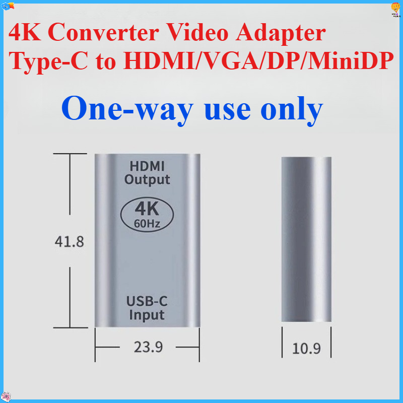 Electronics And Gadgets C - Adaptador de vídeo convertidor 4K tipo