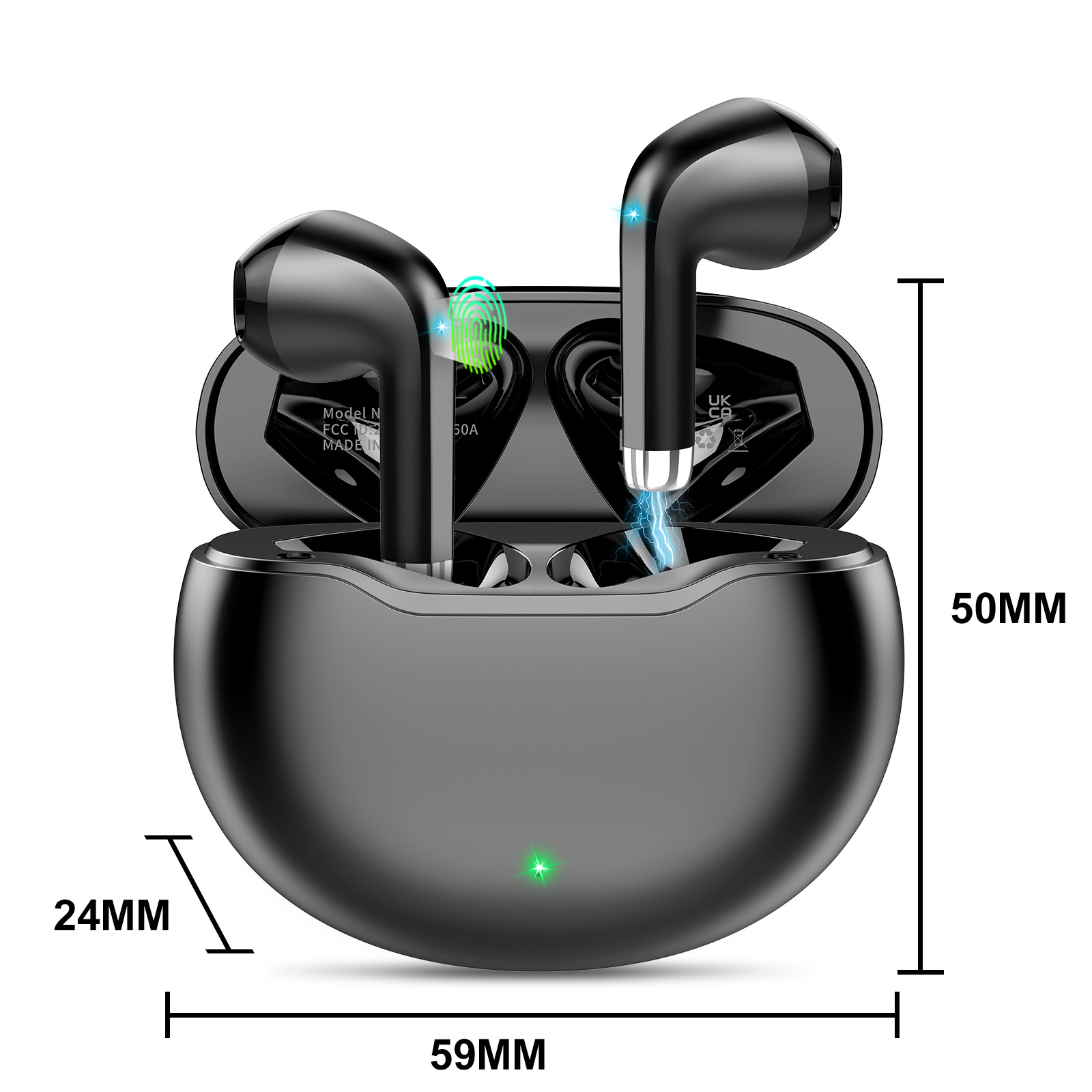 Earbuds Anc Wireless - Auriculares inalámbricos T6 Bluetooth 5.3 ANC